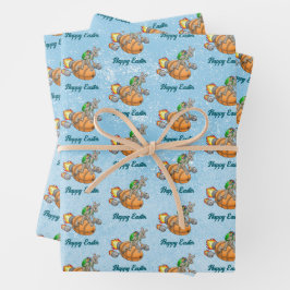 Hoja De Papel De Regalo Conejo Cohete