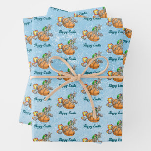 Hoja De Papel De Regalo Conejo Cohete