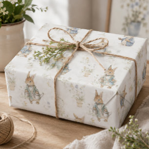 Hoja De Papel De Regalo Conejo Vintage