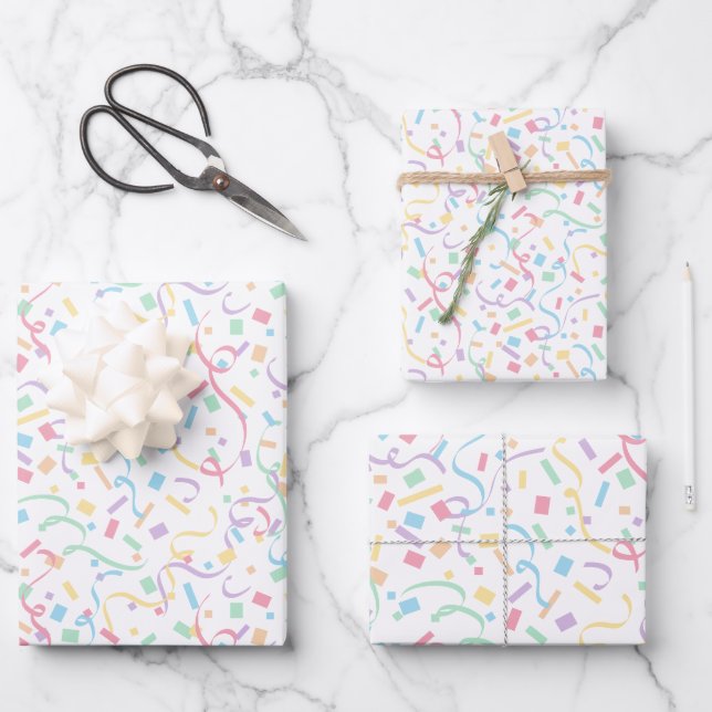Hoja De Papel De Regalo Confetti Pastels (Sorpresa) (Anverso)