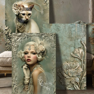 Hoja De Papel De Regalo Conjunto coincidente Mint Sage Allure Rugiente 20'