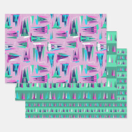 Hoja De Papel De Regalo Conjunto de ajuste de regalo de vacaciones de marc