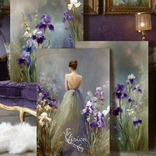 Hoja De Papel De Regalo Conjunto de Ballgown de Iris Morado de la Musa de 