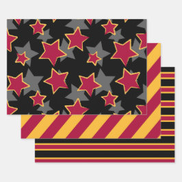 Hoja De Papel De Regalo Conjunto de diseño geométrico de colores del equip