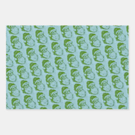 Hoja De Papel De Regalo Conjunto de envolvimiento de Santa Vieja