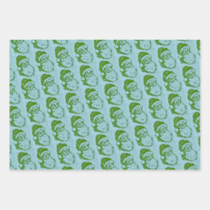 Hoja De Papel De Regalo Conjunto de envolvimiento de Santa Vieja