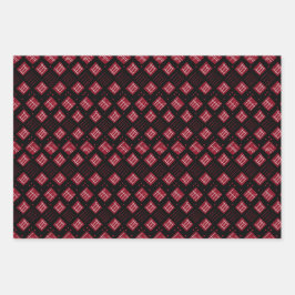 Hoja De Papel De Regalo Conjunto de patrones de estilo de argla moderno de