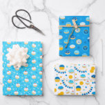 Hoja De Papel De Regalo Conjunto mixto de Chanukah de patrones de Douglas<br><div class="desc">A veces solo tienes unos cuantos artículos para envolver a Chanukah, y no quieres comprar un rollo enorme de papel de envoltura de Chanukah que permanecerá en tu armario durante años. Esta selección de tres hojas de papel de envoltura de Chanukah es perfecta para envolver algunos regalos. Tres hojas separadas...</div>