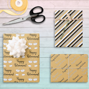 Hoja De Papel De Regalo Conjunto Patrón de Feliz Jubilación 3