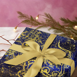 Hoja De Papel De Regalo Constelación celeste de oro de Draco