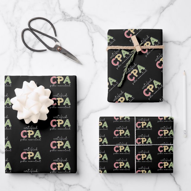 Hoja De Papel De Regalo Contador público certificado por CPA (Anverso)