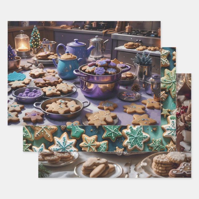 Hoja De Papel De Regalo Cookie de navidades (Set)