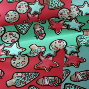 Hoja De Papel De Regalo Cookies de navidades