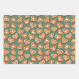 Hoja De Papel De Regalo Cookies de Navidades de Gingerbread