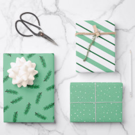 Hoja De Papel De Regalo Coordinating Set Christmas Wrapping Paper 