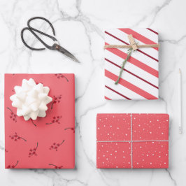 Hoja De Papel De Regalo Coordinating Variety Set Christmas Wrapping Paper 