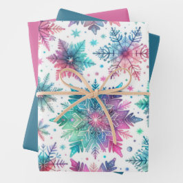 Hoja De Papel De Regalo Copos de nieve con espíritu