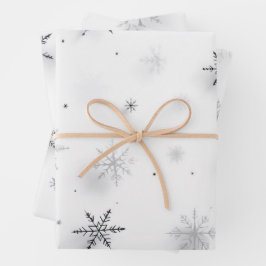 Hoja De Papel De Regalo Copos de nieve de invierno