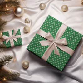 Hoja De Papel De Regalo Copos de nieve grises