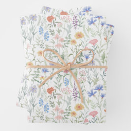 Hoja De Papel De Regalo Coquette Feminine Wildflower Meadow