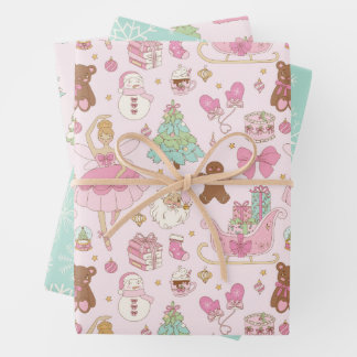 Hoja De Papel De Regalo Coquette Navidades Ballerina