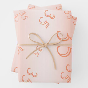 Hoja De Papel De Regalo  Coral Gem y Purpurina 35° Aniversario Boda 