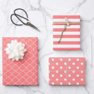 Hoja De Papel De Regalo Coral patentado