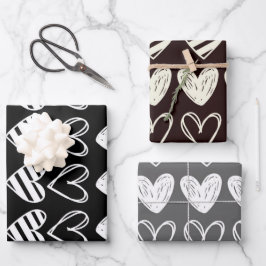 Hoja De Papel De Regalo Corazón blanco #24