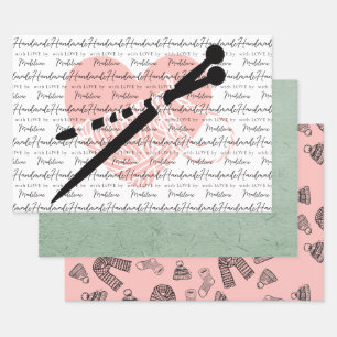 Hoja De Papel De Regalo Corazón de artesanías artesanales de puntería de p