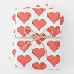 Hoja De Papel De Regalo Corazón en forma de San Valentín