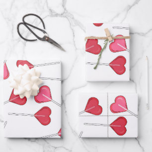 Hoja De Papel De Regalo Corazón rojo de San Valentín gracioso   Modelo Lol