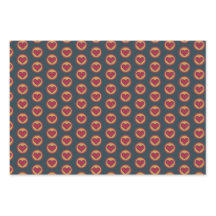 Corazón Rojo Retro Amarillo Naranja Verde