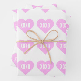 Hoja De Papel De Regalo Corazón rosa