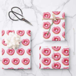 Hoja De Papel De Regalo Corazones de amor de Donut