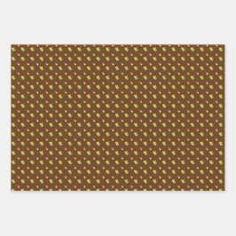 Hoja De Papel De Regalo corazones marrones