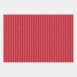 Hoja De Papel De Regalo Corazones Rojo y Blanco Script Love El día de San 