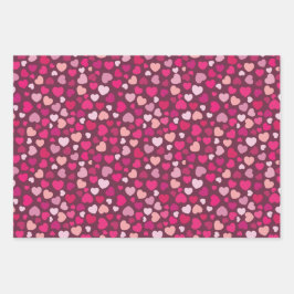 Hoja De Papel De Regalo Corazones rosados