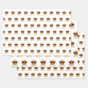 Hoja De Papel De Regalo Corona del Día de la Coronación