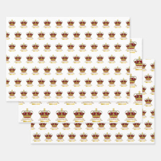 Hoja De Papel De Regalo Corona del Día de la Coronación