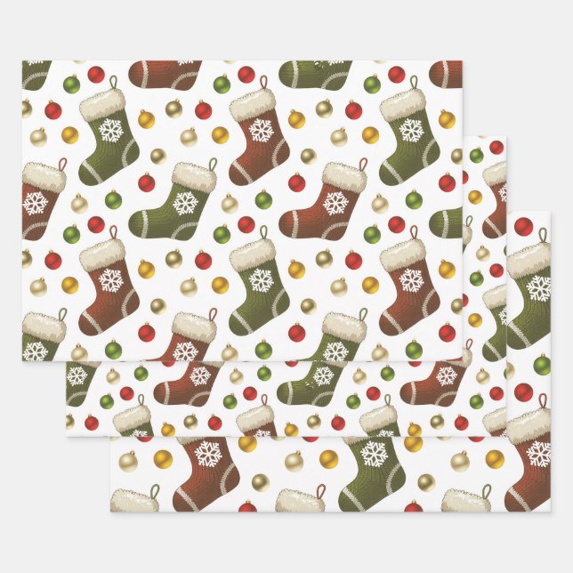 Hoja De Papel De Regalo Coronas de Navidad (Set)
