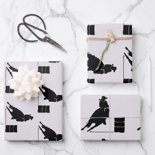 Hoja De Papel De Regalo Corredora de barriles   (Anverso)