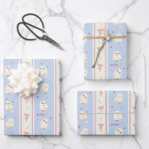 Hoja De Papel De Regalo Correo de lechuza Hedwig con patrón de rayas