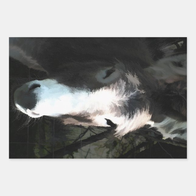 HOJA DE PAPEL DE REGALO CORTE DONKEY (Anverso)