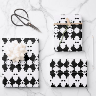 Hoja De Papel De Regalo Corteza de árbol blanco de luto con estampado