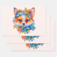 Corto Naranja Fox con corona floral