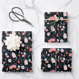 Hoja De Papel De Regalo Cosméticos de belleza vintage Bridesmaid Mamá maqu