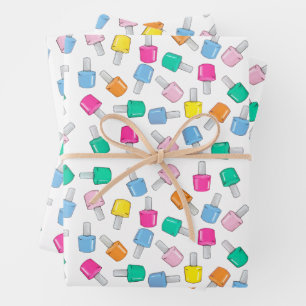 Hoja De Papel De Regalo Cosmetóloga de cumpleaños de belleza polaca de Nai