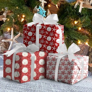 Hoja De Papel De Regalo Costa de los Navidades de la arena del pez estelar