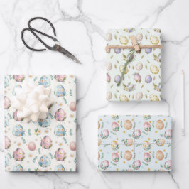 Hoja De Papel De Regalo Cottagecore Estética Floral Vintage Tema de Pascua