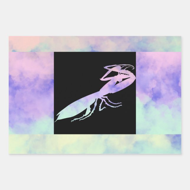 Hoja De Papel De Regalo Cotten Candy Clouds Praying Mantis (Anverso 3)